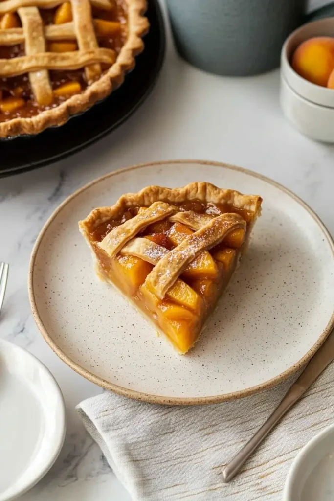 Peach Pie with Canned Peaches