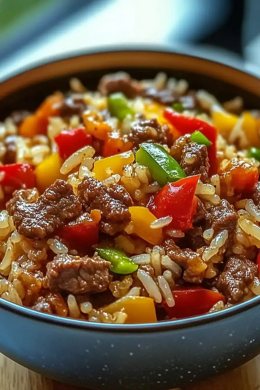 Bold & Flavorful Beef and Pepper Rice Bowl