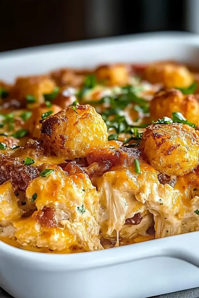 Best Cracked Out Chicken Tater Tot Casserole
