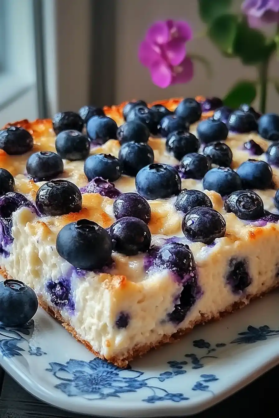 Cozy Blueberry Cottage Cheese Breakfast Bake with Oats