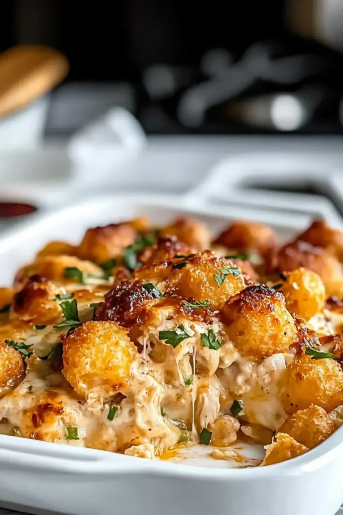 Cracked Out Chicken Tater Tot Casserole recipe