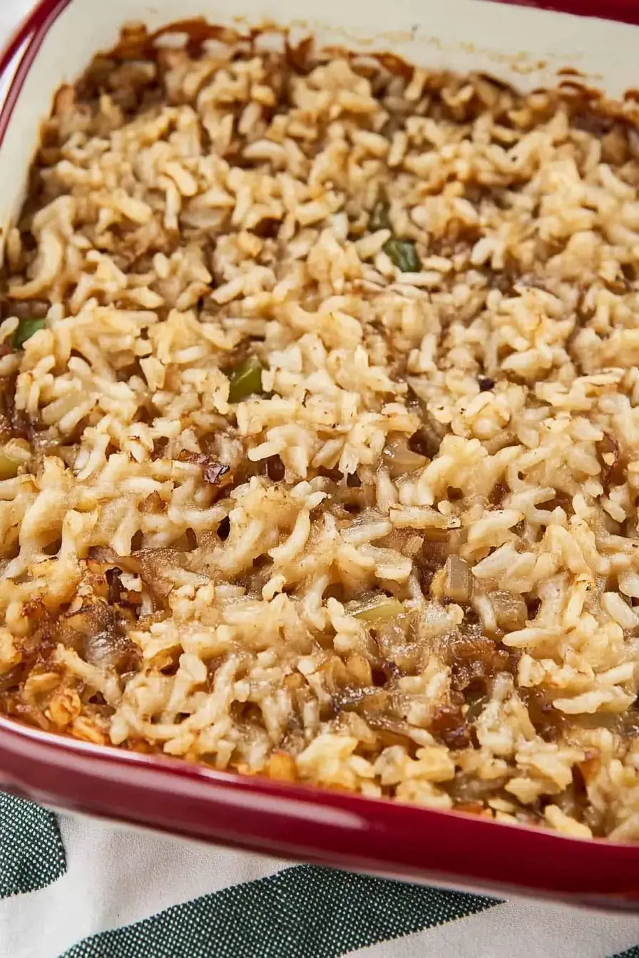 Cozy Rice Dish with French Onion Soup: A Cozy Classic