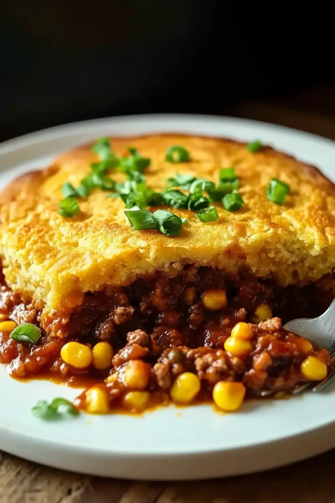 cornbread topped chilli pie chile madness recipe