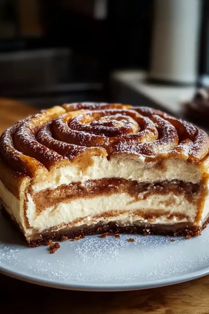 delicious Cinnamon Roll Honeybun Cheesecake